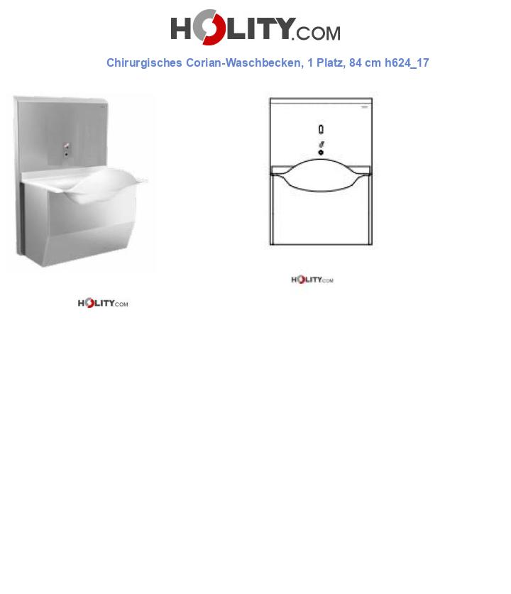 Chirurgisches Corian-Waschbecken, 1 Platz, 84 cm h624_17