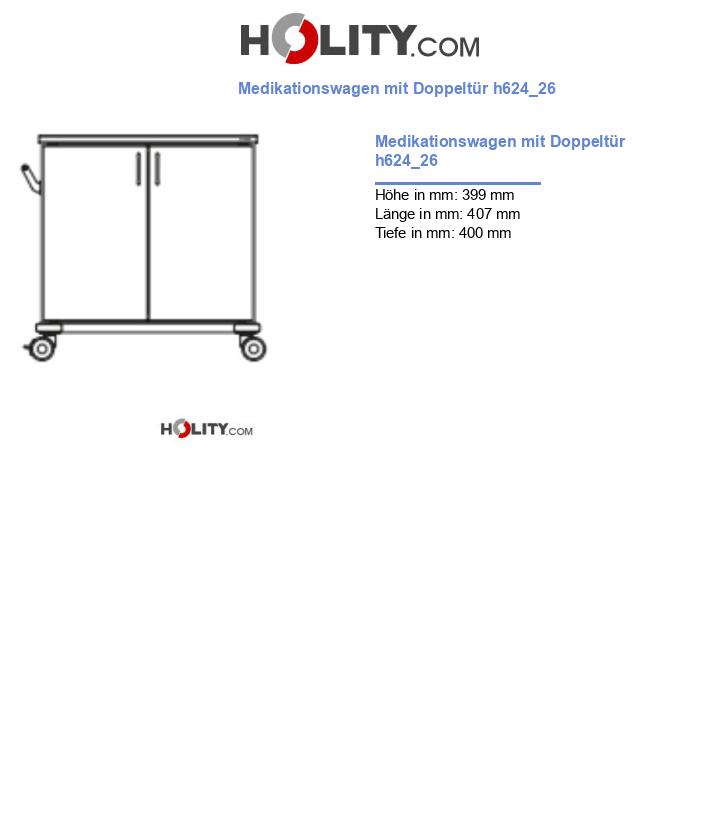 Medikationswagen mit Doppeltür h624_26