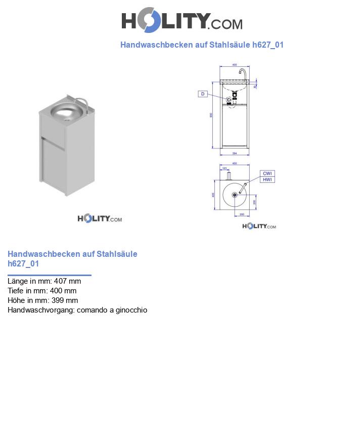 Handwaschbecken auf Stahlsäule h627_01