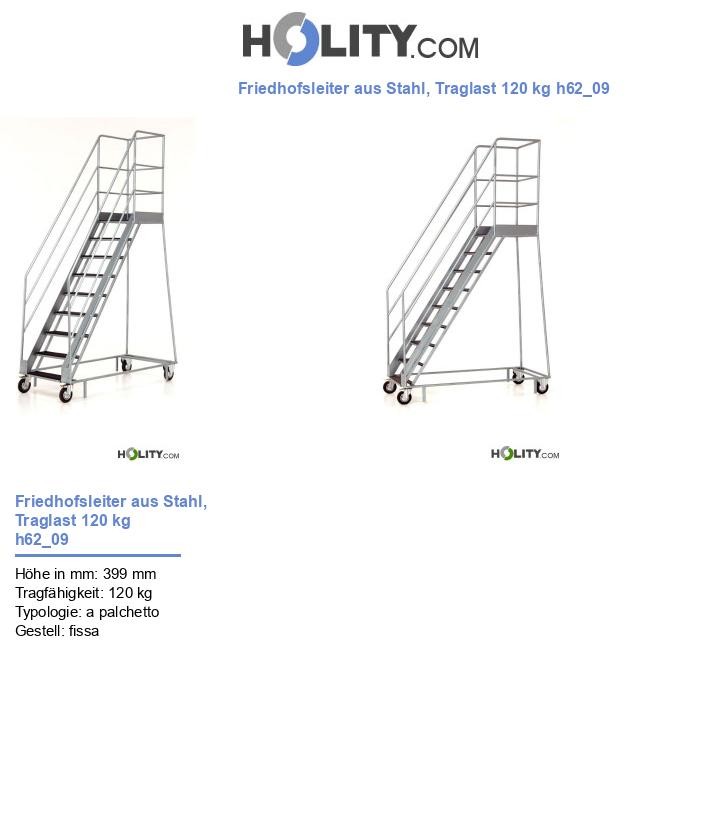 Friedhofsleiter aus Stahl, Traglast 120 kg h62_09