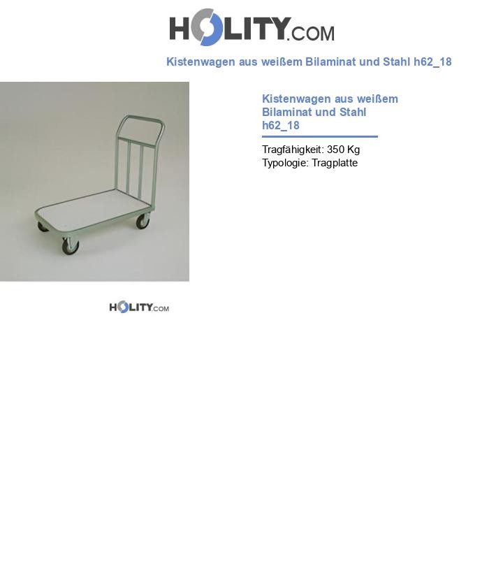 Kistenwagen aus weißem Bilaminat und Stahl h62_18