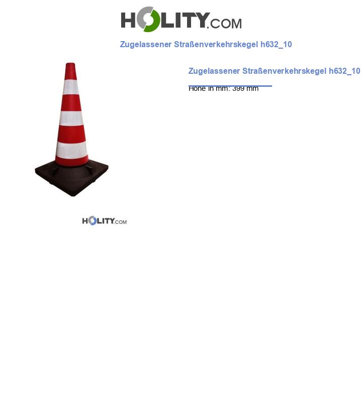Zugelassener Straßenverkehrskegel h632_10
