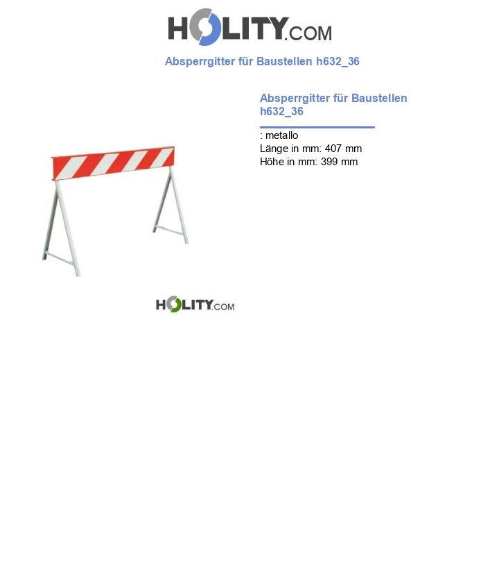 Absperrgitter für Baustellen h632_36