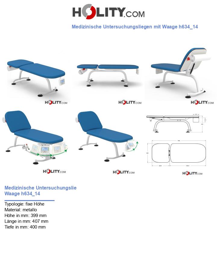 Medizinische Untersuchungsliegen mit Waage h634_14