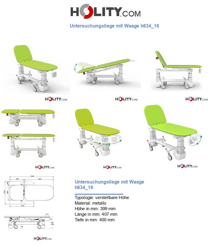Untersuchungsliege mit Waage h634_16