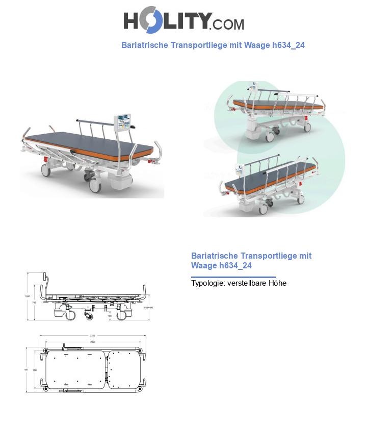 Bariatrische Transportliege mit Waage h634_24