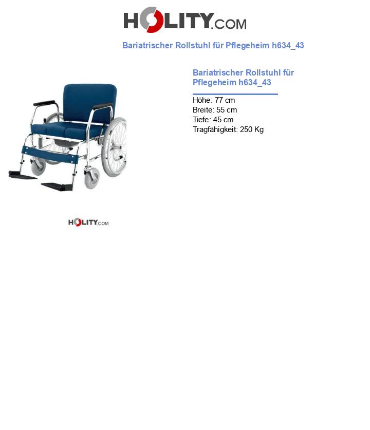 Bariatrischer Rollstuhl für Pflegeheim h634_43