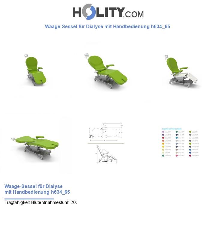 Waage-Sessel für Dialyse mit Handbedienung h634_65