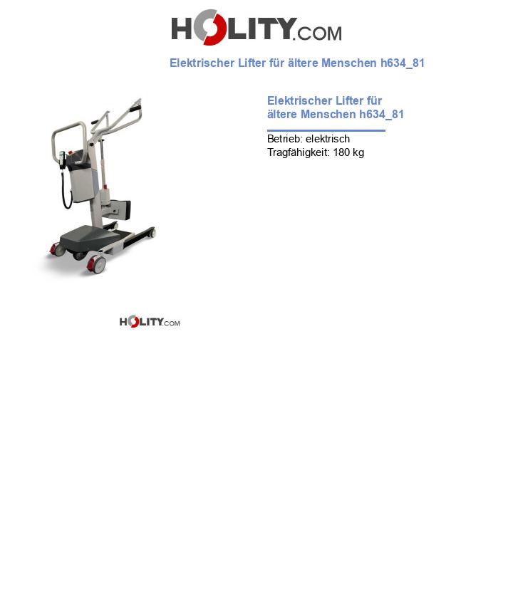 Elektrischer Lifter für ältere Menschen h634_81