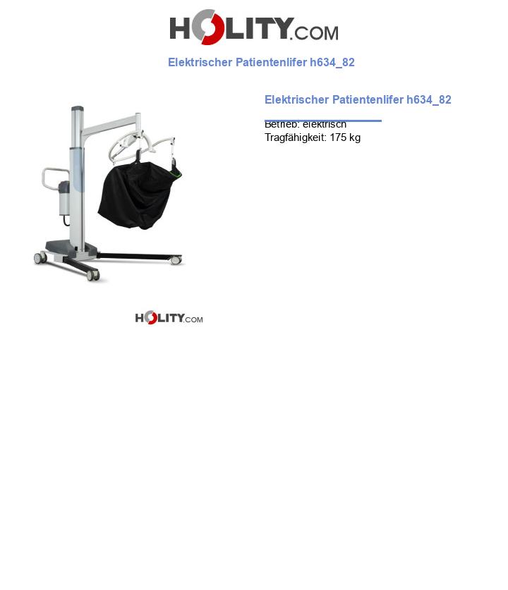Elektrischer Patientenlifer h634_82