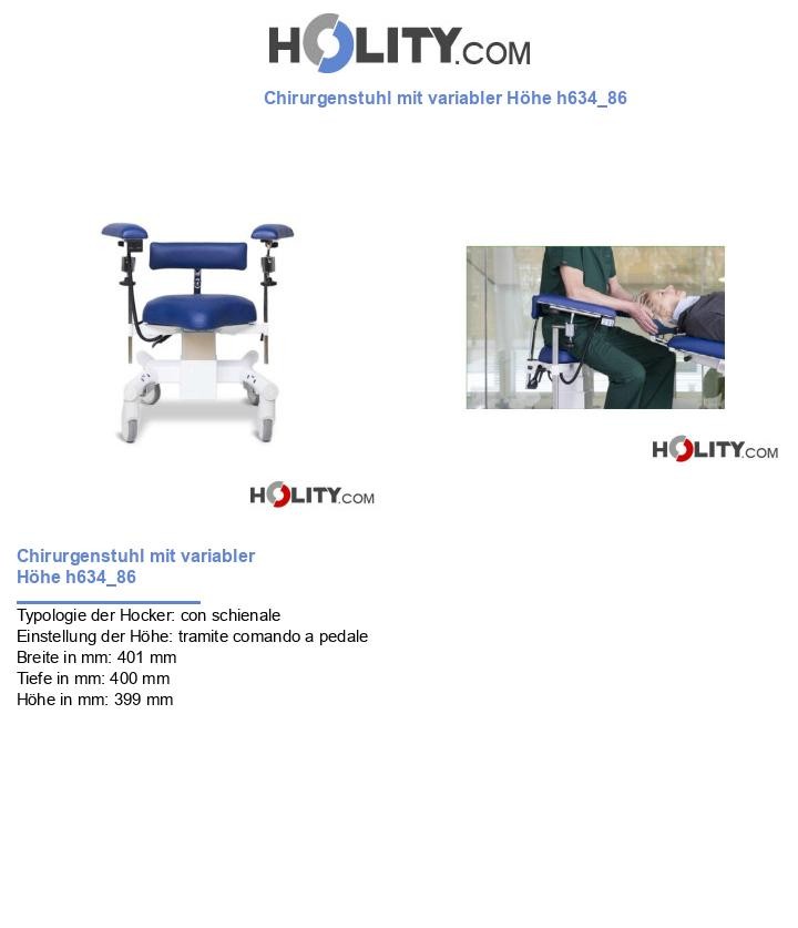 Chirurgenstuhl mit variabler Höhe h634_86