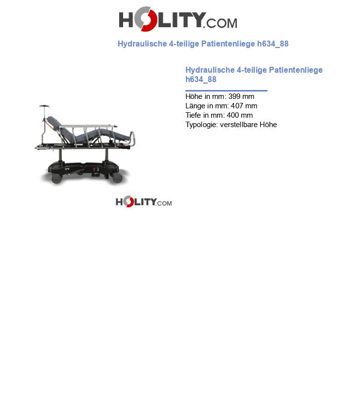 Hydraulische 4-teilige Patientenliege h634_88