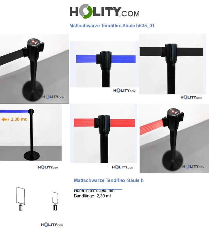 Mattschwarze Tendiflex-Säule h635_01