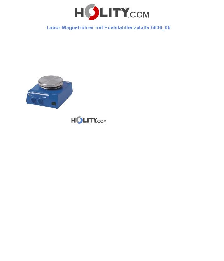 Labor-Magnetrührer mit Edelstahlheizplatte h636_05