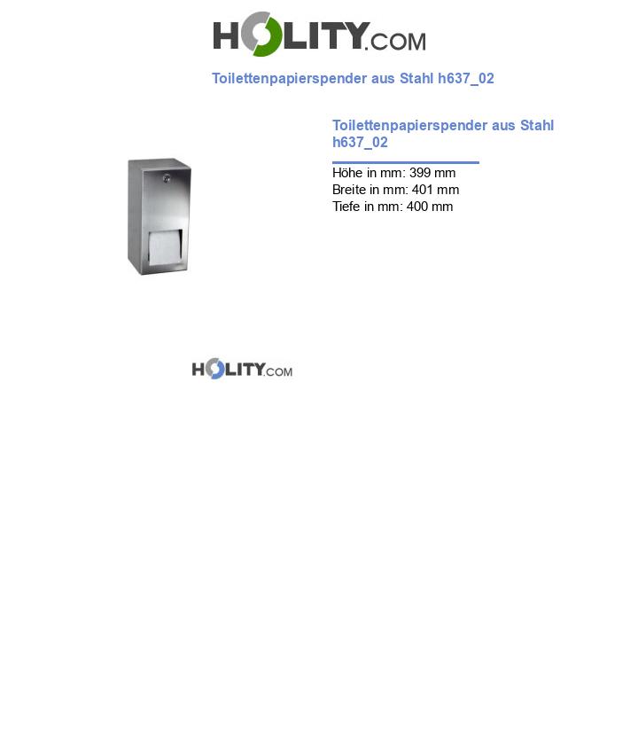 Toilettenpapierspender aus Stahl h637_02