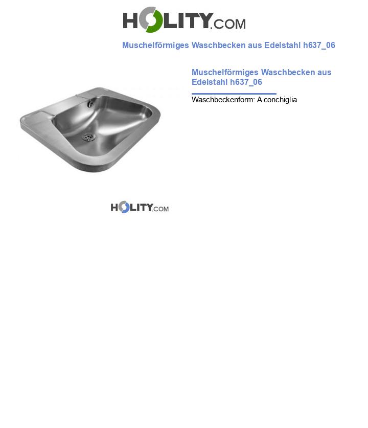 Muschelförmiges Waschbecken aus Edelstahl h637_06