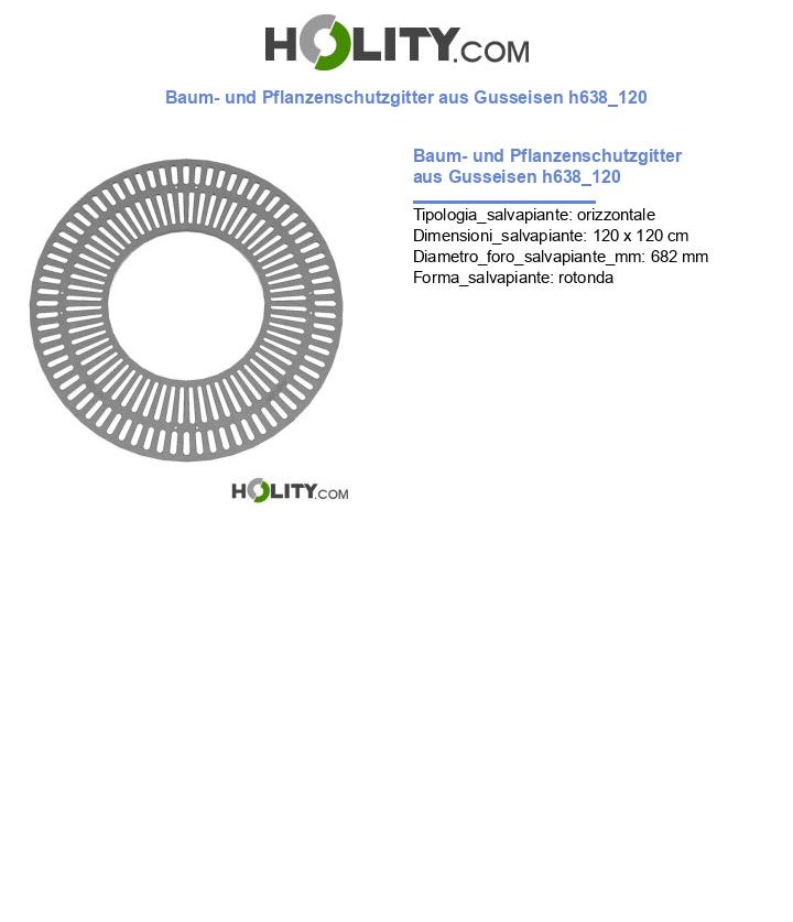 Baum- und Pflanzenschutzgitter aus Gusseisen h638_120