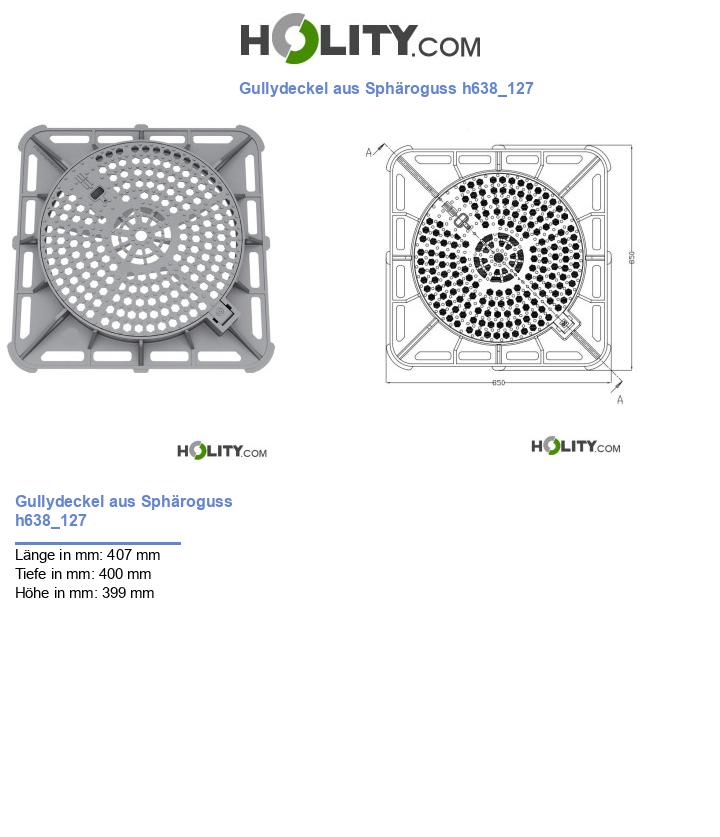 Gullydeckel aus Sphäroguss h638_127