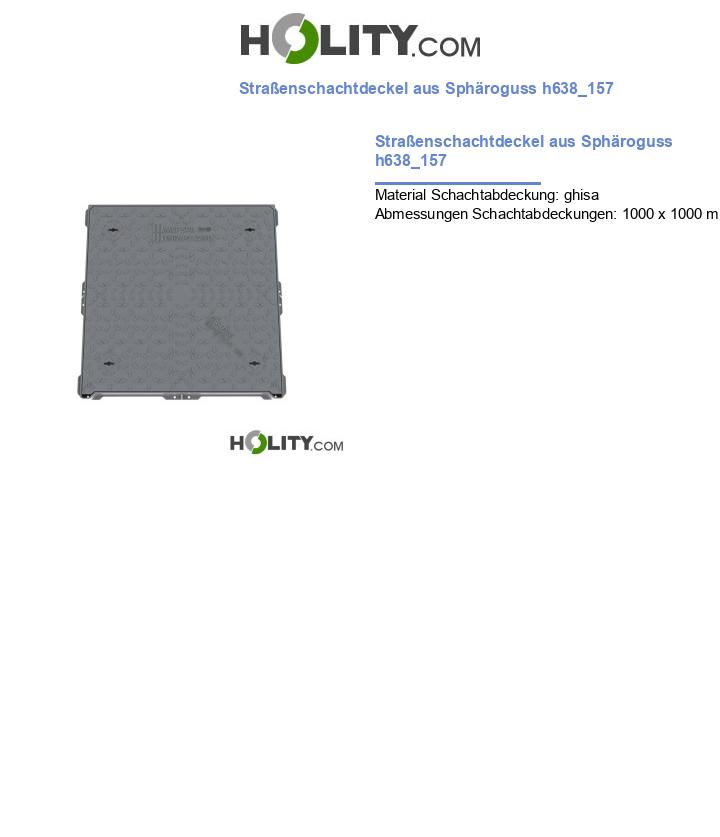Straßenschachtdeckel aus Sphäroguss h638_157