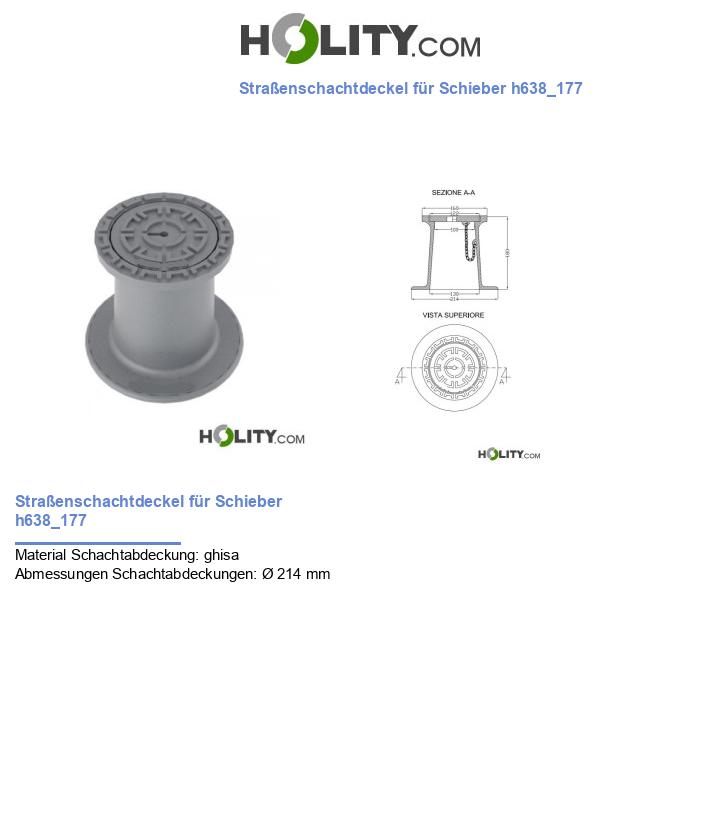 Straßenschachtdeckel für Schieber h638_177