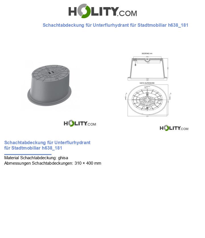 Schachtabdeckung für Unterflurhydrant für Stadtmobiliar h638_181