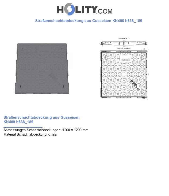 Straßenschachtabdeckung aus Gusseisen KN400 h638_189