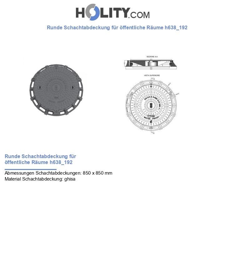 Runde Schachtabdeckung für öffentliche Räume h638_192