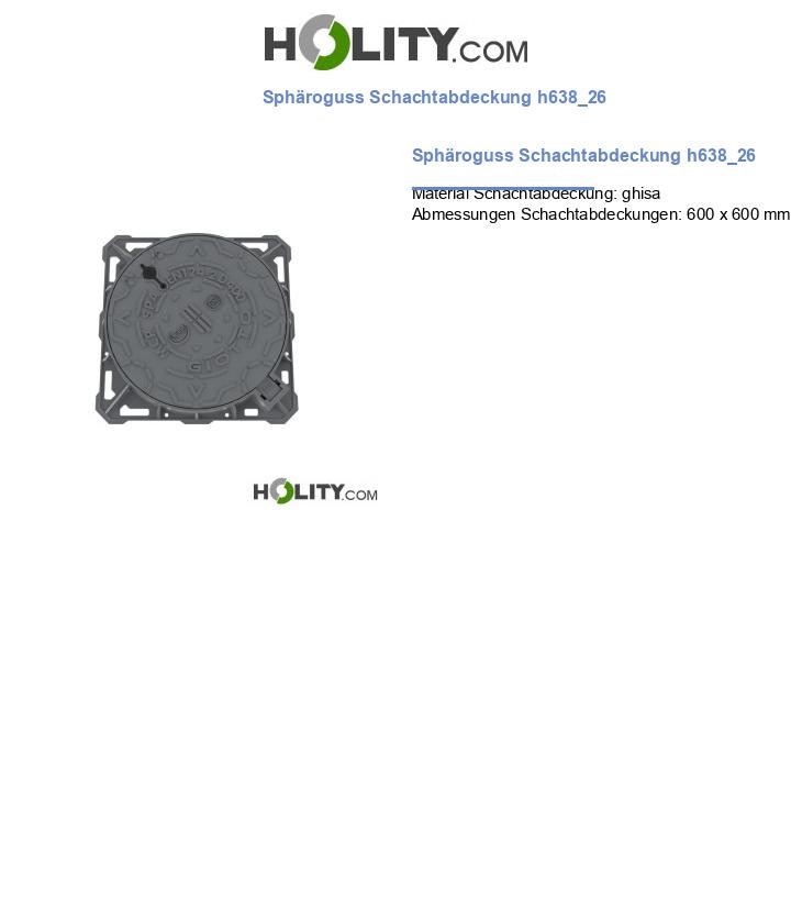 Sphäroguss Schachtabdeckung h638_26