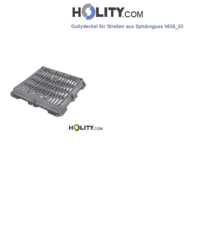 Gullydeckel für Straßen aus Sphäroguss h638_43
