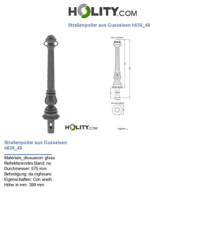 Straßenpoller aus Gusseisen h638_48