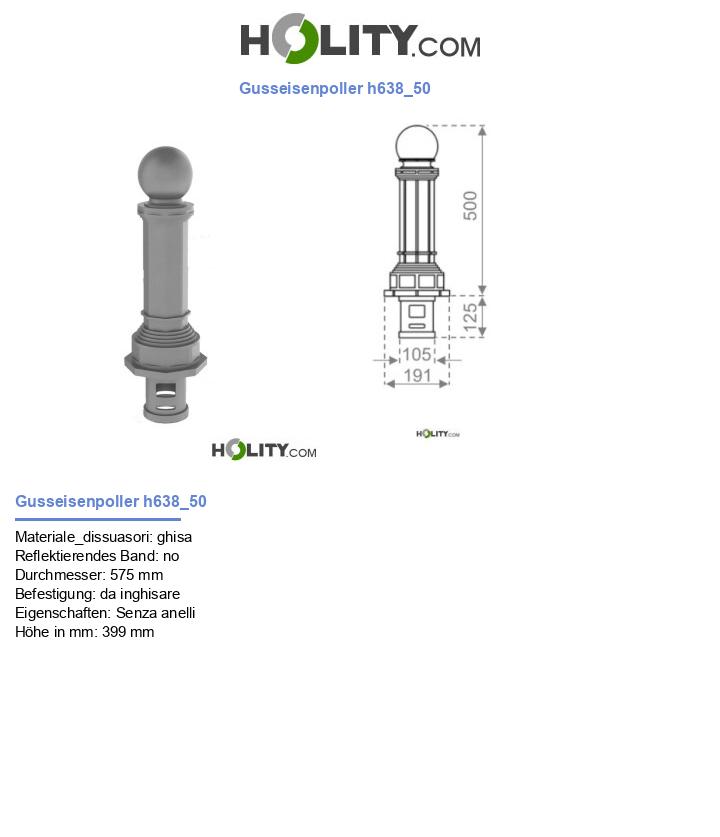 Gusseisenpoller h638_50