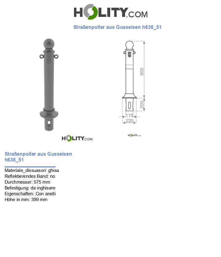 Straßenpoller aus Gusseisen h638_51