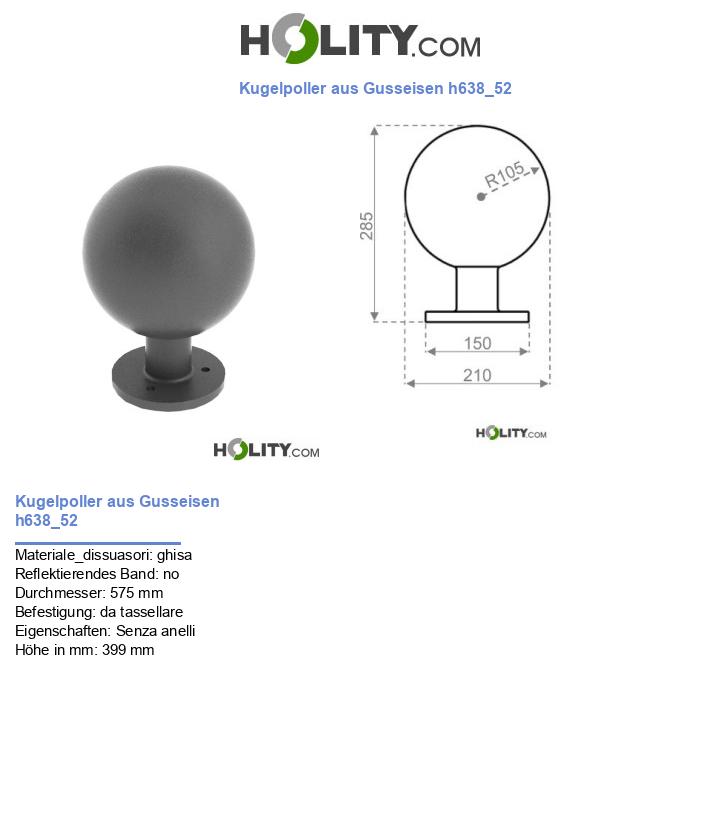 Kugelpoller aus Gusseisen h638_52