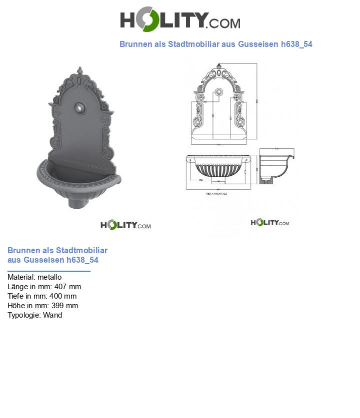 Brunnen als Stadtmobiliar aus Gusseisen h638_54