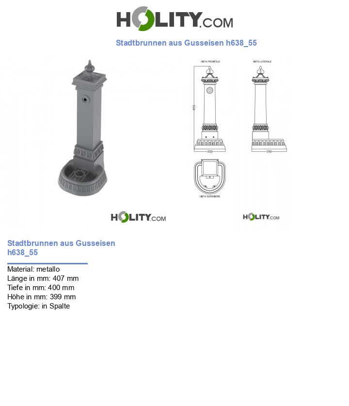 Stadtbrunnen aus Gusseisen h638_55