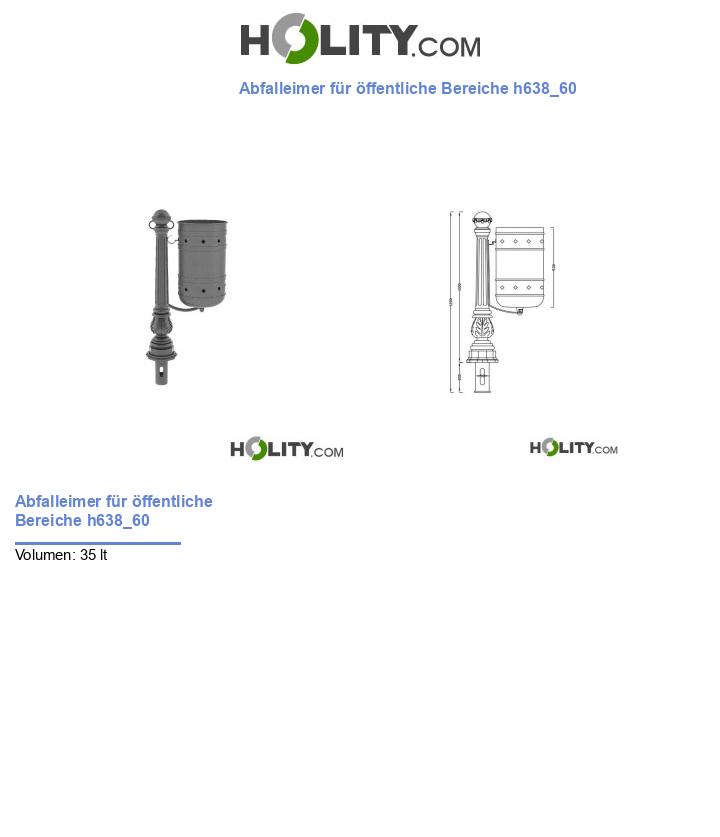 Abfalleimer für öffentliche Bereiche h638_60