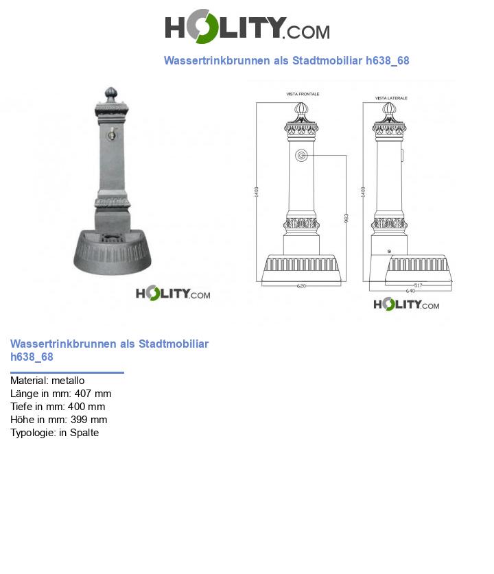Wassertrinkbrunnen als Stadtmobiliar h638_68