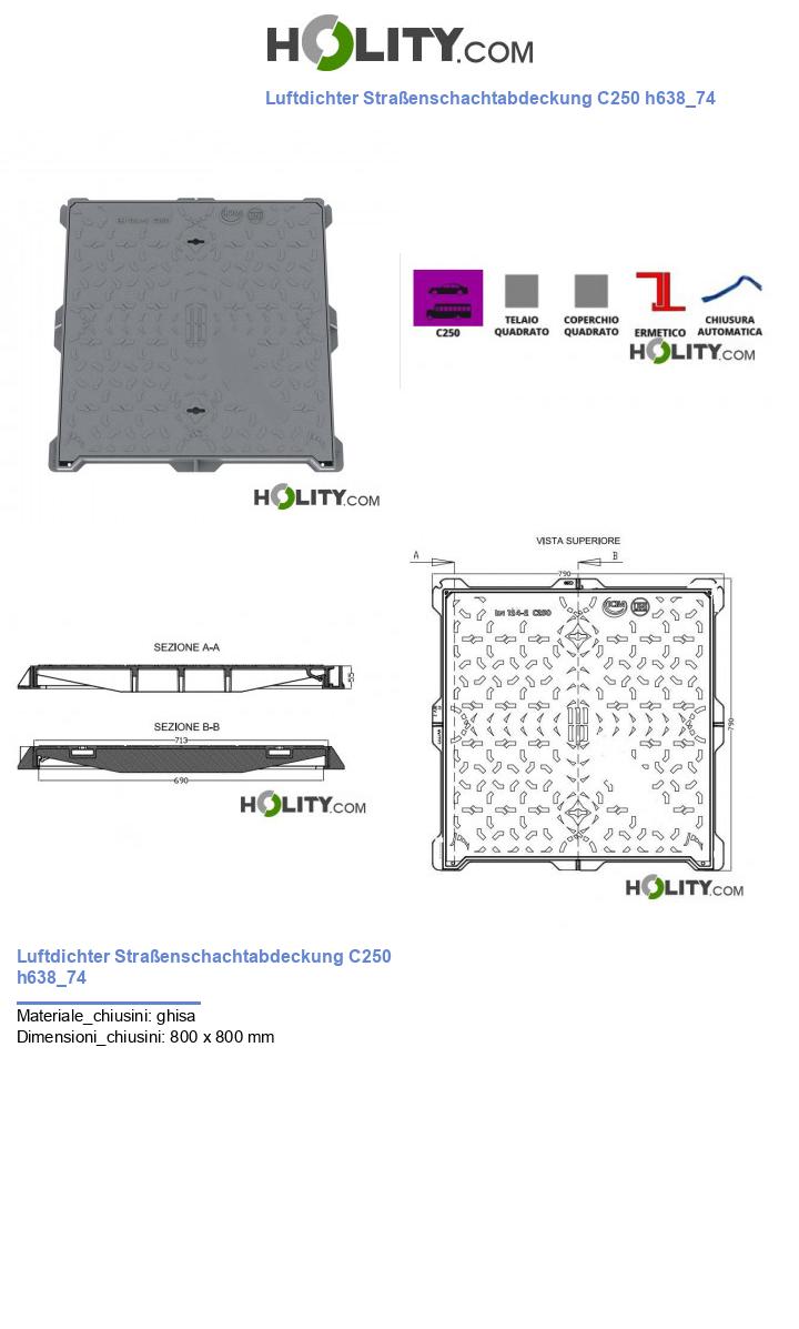 Luftdichter Straßenschachtabdeckung C250 h638_74