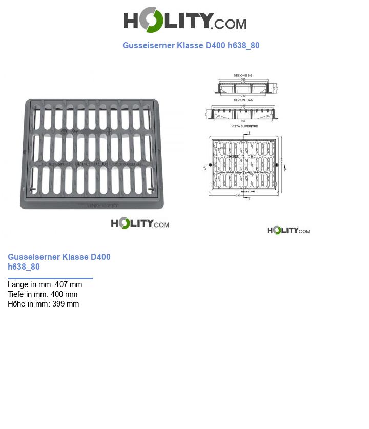 Gusseiserner Klasse D400 h638_80