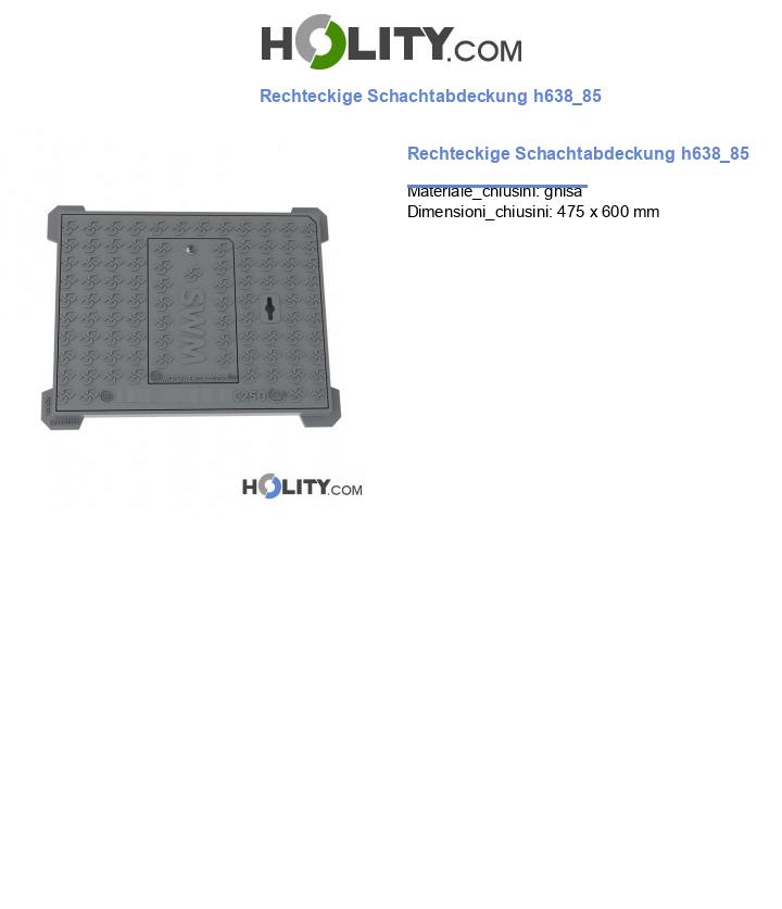 Rechteckige Schachtabdeckung h638_85