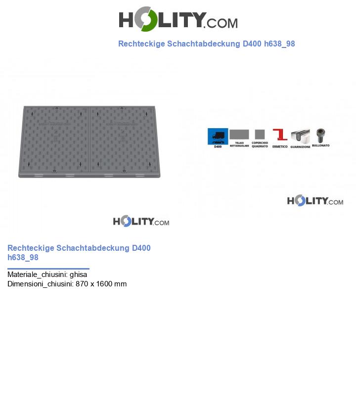Rechteckige Schachtabdeckung D400 h638_98