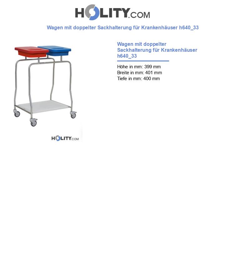 Wagen mit doppelter Sackhalterung für Krankenhäuser h640_33