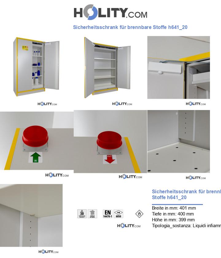 Sicherheitsschrank für brennbare Stoffe h641_20