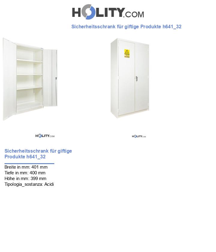 Sicherheitsschrank für giftige Produkte h641_32