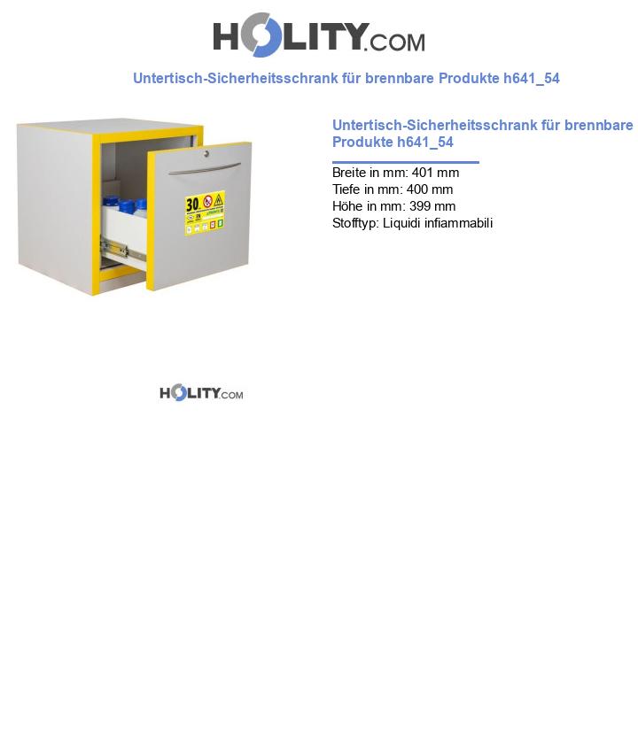 Untertisch-Sicherheitsschrank für brennbare Produkte h641_54