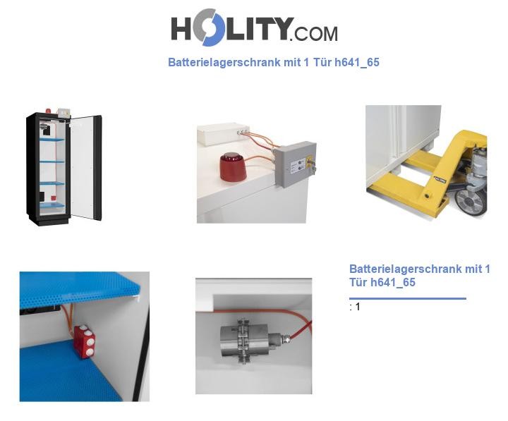 Batterielagerschrank mit 1 Tür h641_65