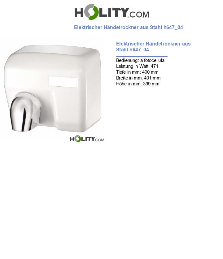 Elektrischer Händetrockner aus Stahl h647_04