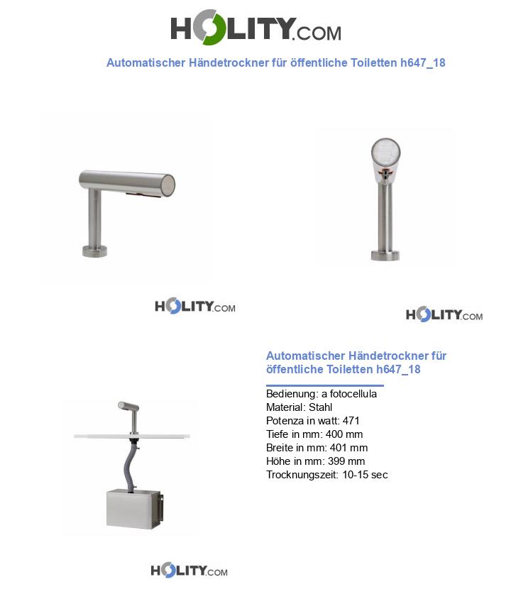Automatischer Händetrockner für öffentliche Toiletten h647_18