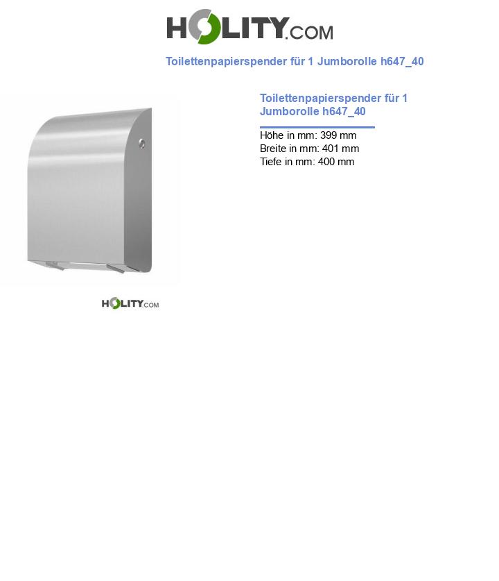 Toilettenpapierspender für 1 Jumborolle h647_40