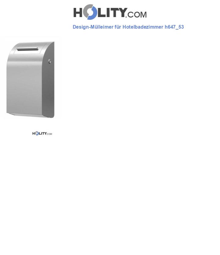 Design-Mülleimer für Hotelbadezimmer h647_53